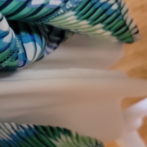 Blue and Green Patterned Midi Dress - Picture 6 of 7